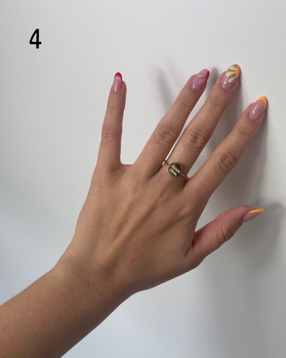 6 BAGUES MAMAN - dorée