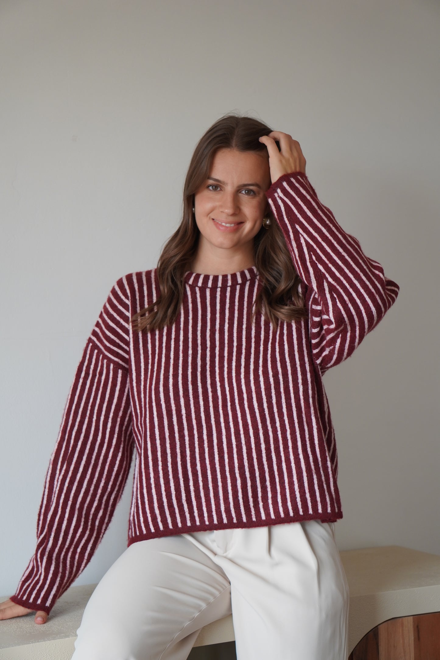 PULL CLAIRE BORDEAUX