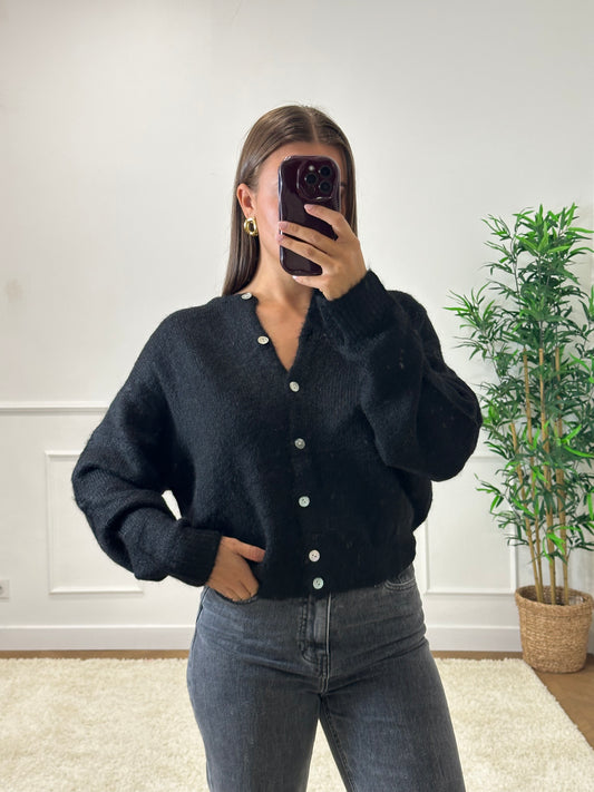 CARDIGAN LÉO NOIR