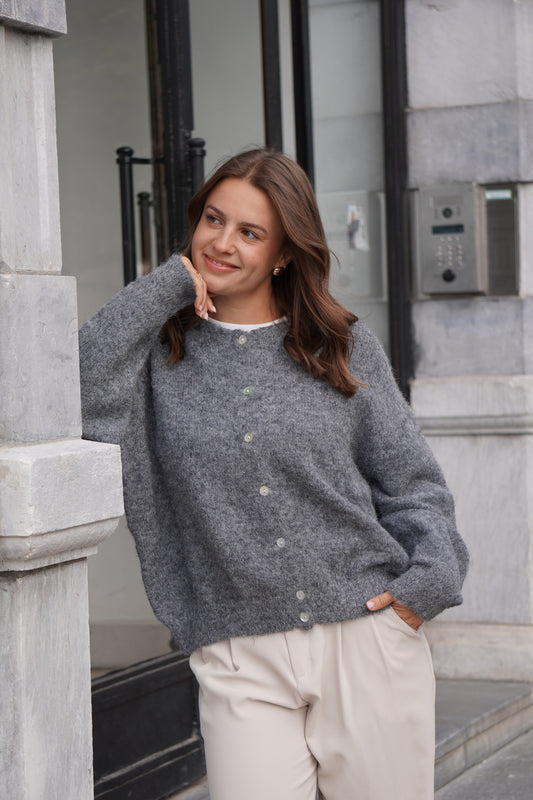 CARDIGAN LÉO GRIS