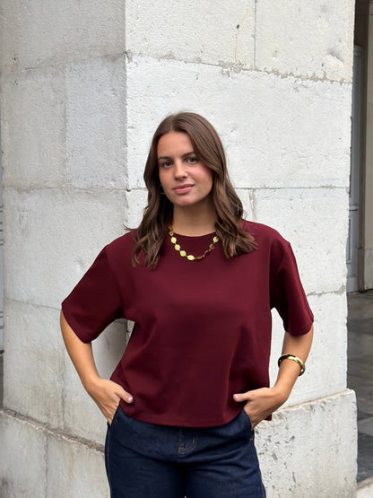 T-SHIRT MANON BORDEAUX