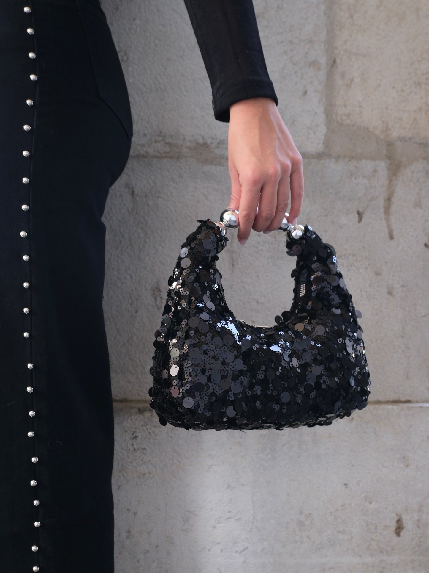 SAC À SEQUINS NOIR