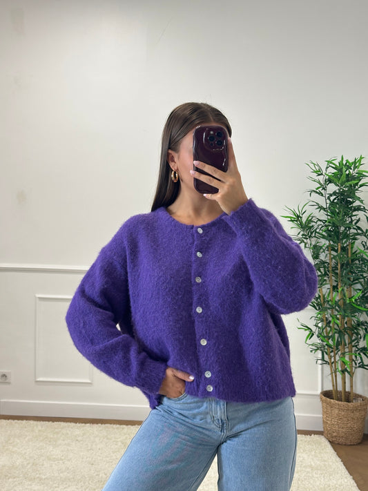 CARDIGAN LÉO VIOLET