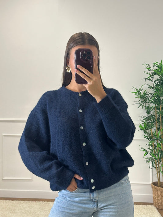 CARDIGAN LÉO BLEU MARINE