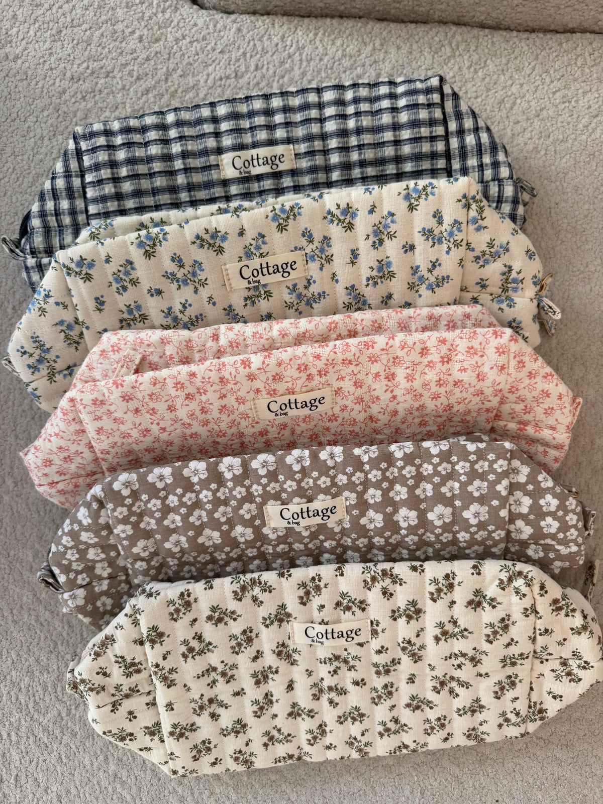 TROUSSE DE TOILETTE VICHY BLEU XL