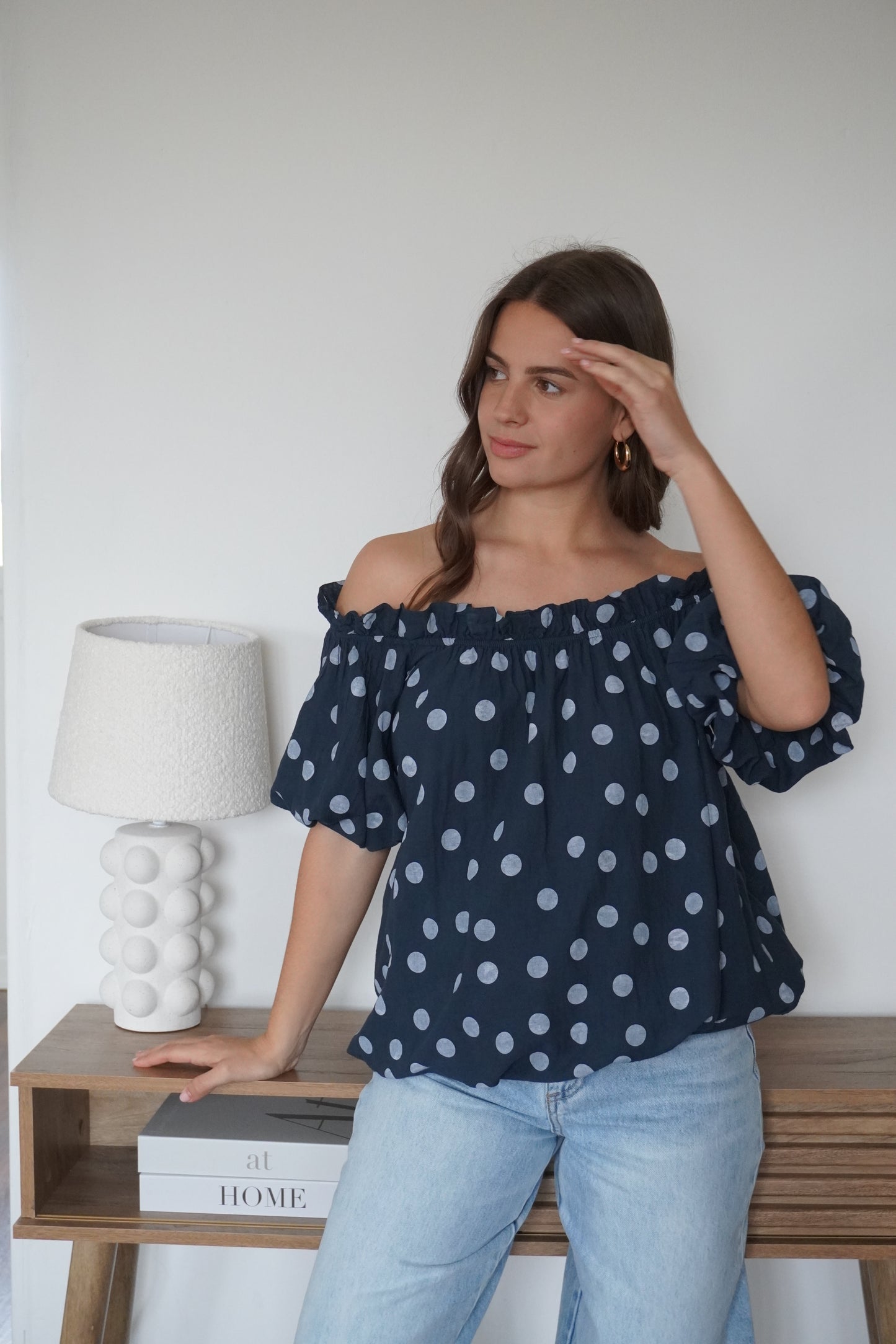 BLOUSE CHARLOTTE BLEU MARINE