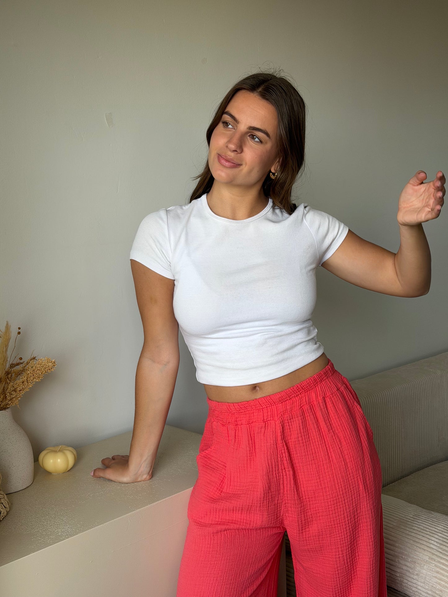 PANTALON IDOIA CORAIL