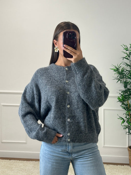 CARDIGAN LÉO GRIS