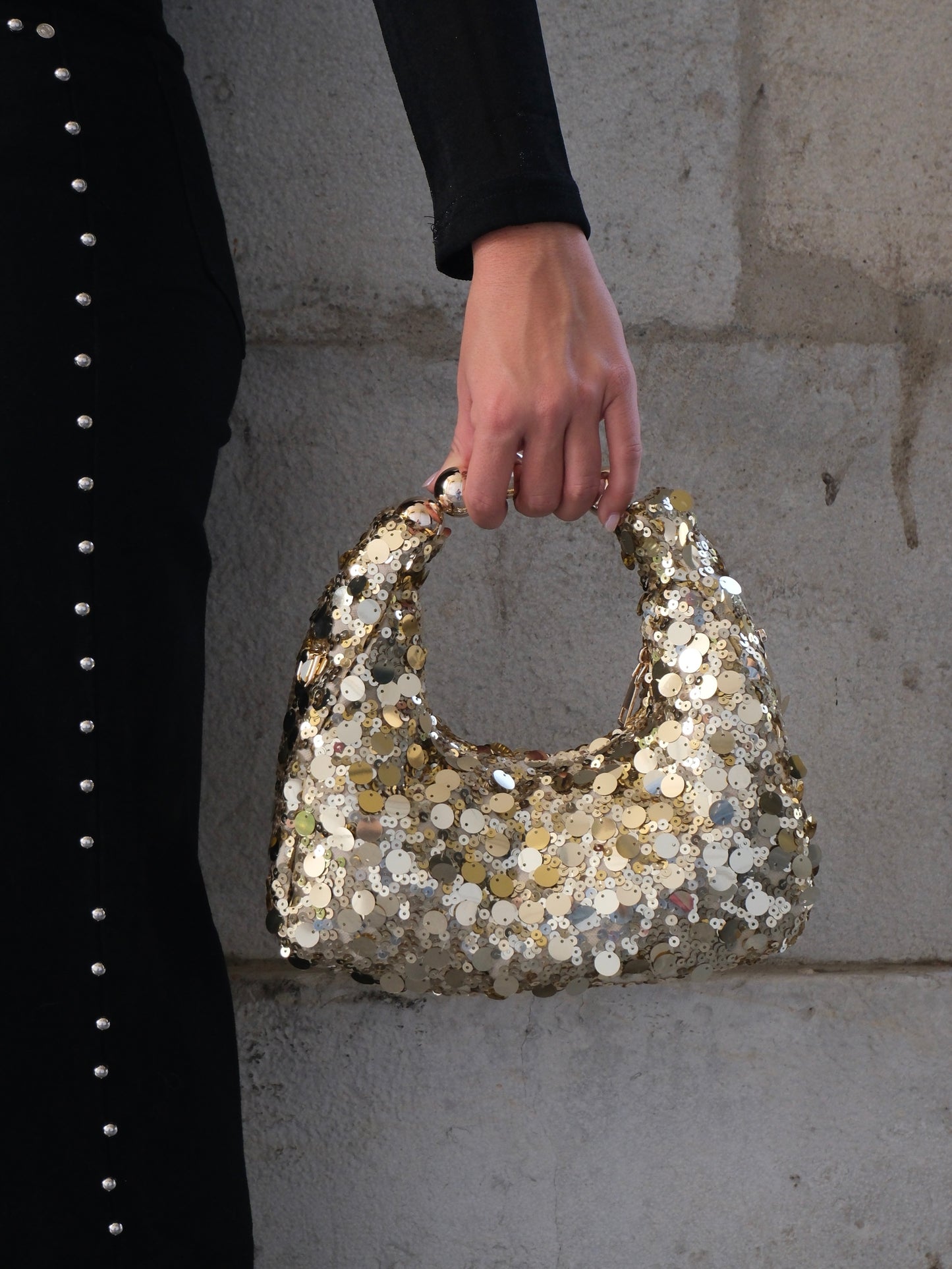 SAC À SEQUINS DORÉ