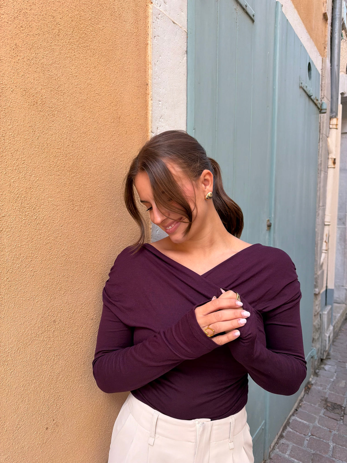 TOP ASYMÉTRIQUE PRUNE