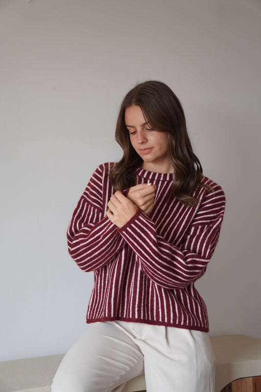 PULL CLAIRE BORDEAUX