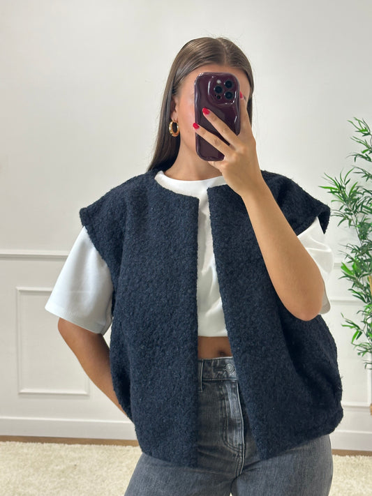 GILET JOANNA BLEU MARINE