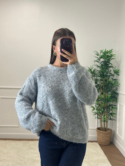 PULL BOUCLETTE GRIS