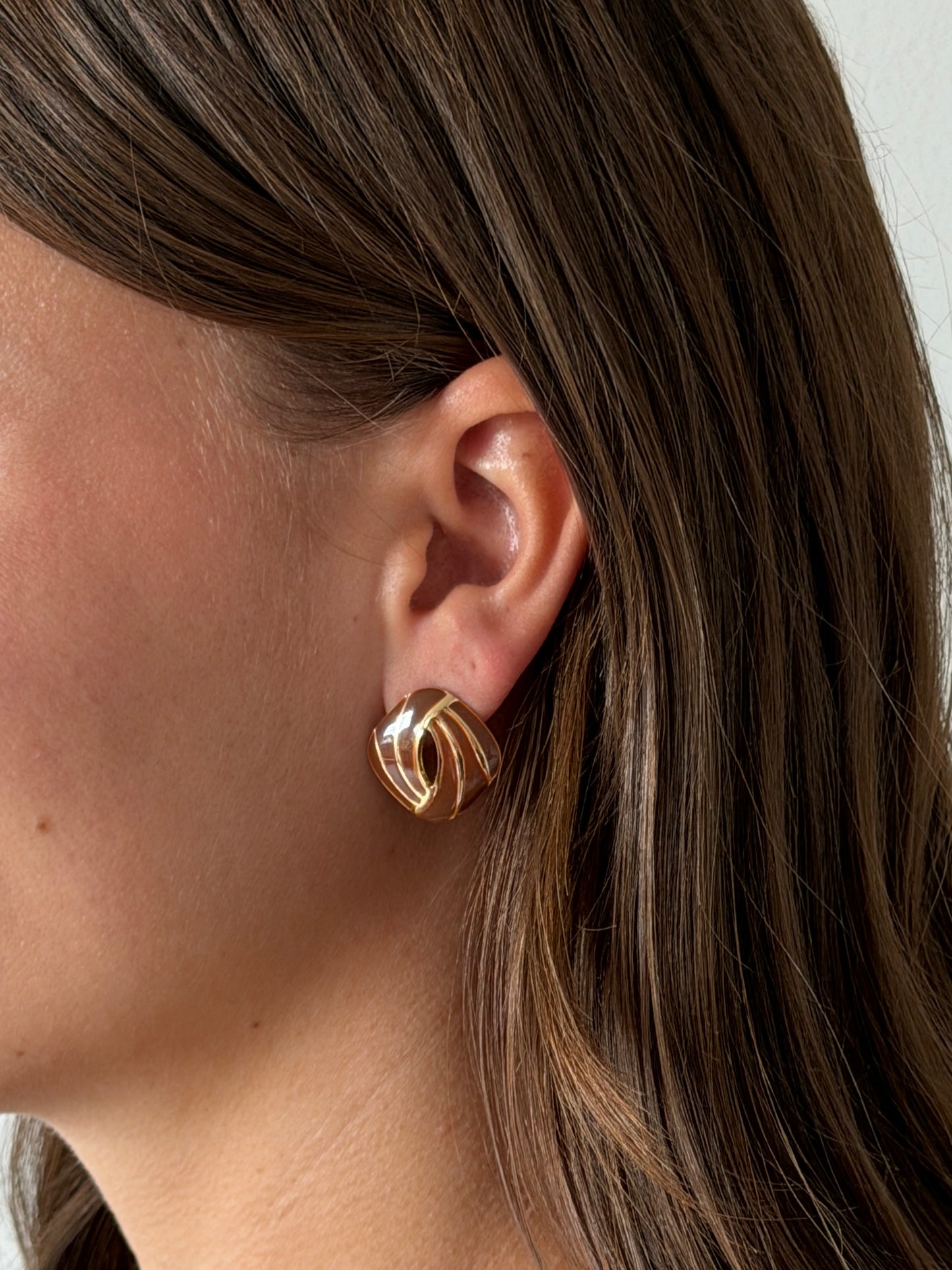 BOUCLES MARBRÉ MARRON