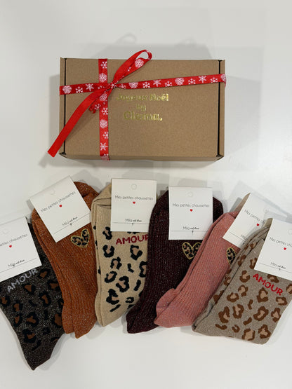 BOX NOËL MOTIF LÉOPARD