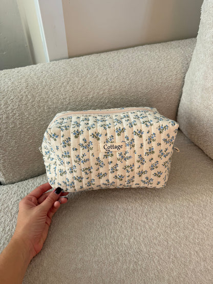 TROUSSE DE TOILETTE FLEUR TAUPE XL