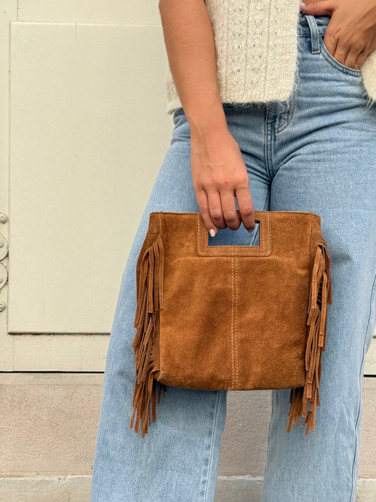 SAC À FRANGE CAMEL