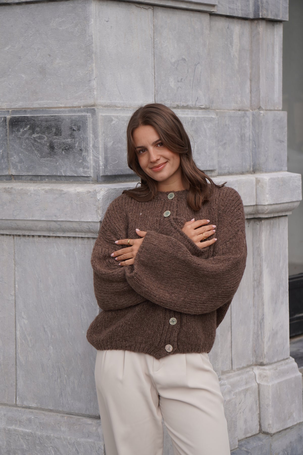 GILET LÉANDRA NOISETTE