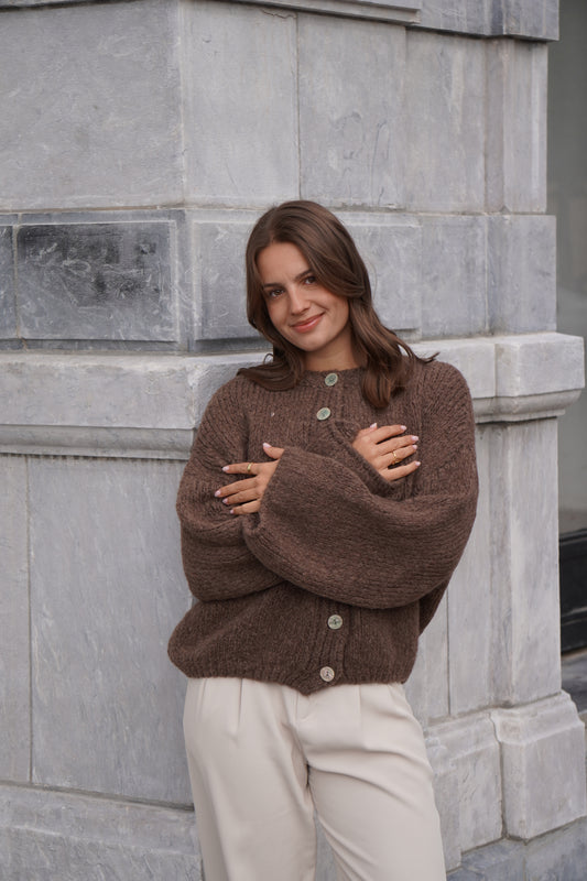 GILET LÉANDRA NOISETTE