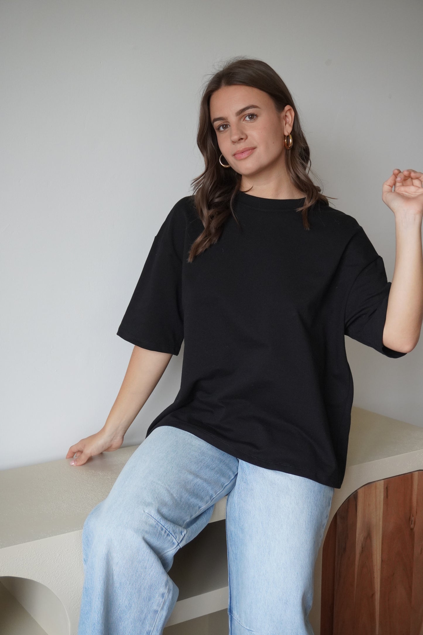 T-SHIRT CŒUR DENTELLE NOIR