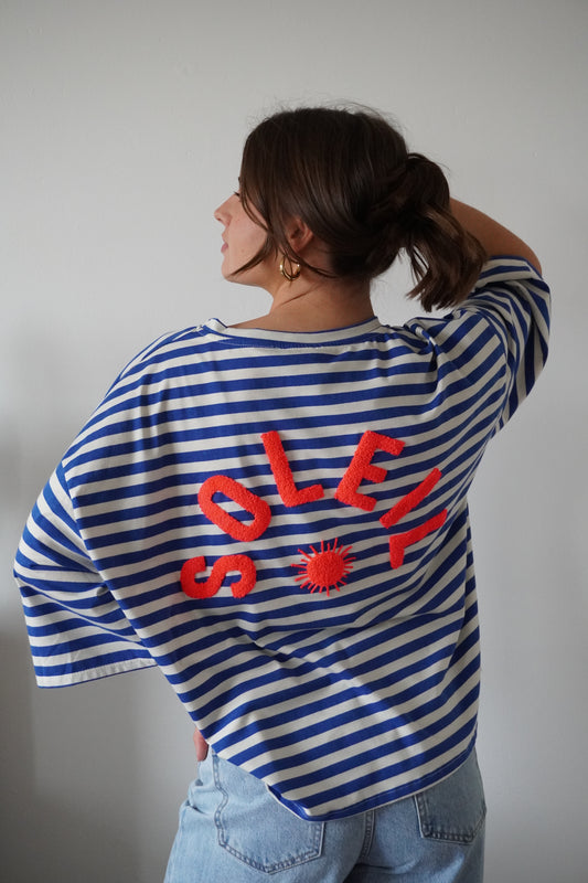 T-SHIRT SOLEIL BLEU ROYAL