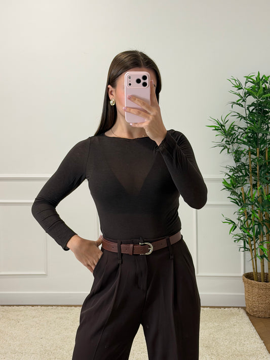 TOP EN CACHEMIRE MARRON
