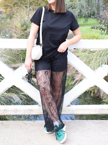 PANTALON À DENTELLE