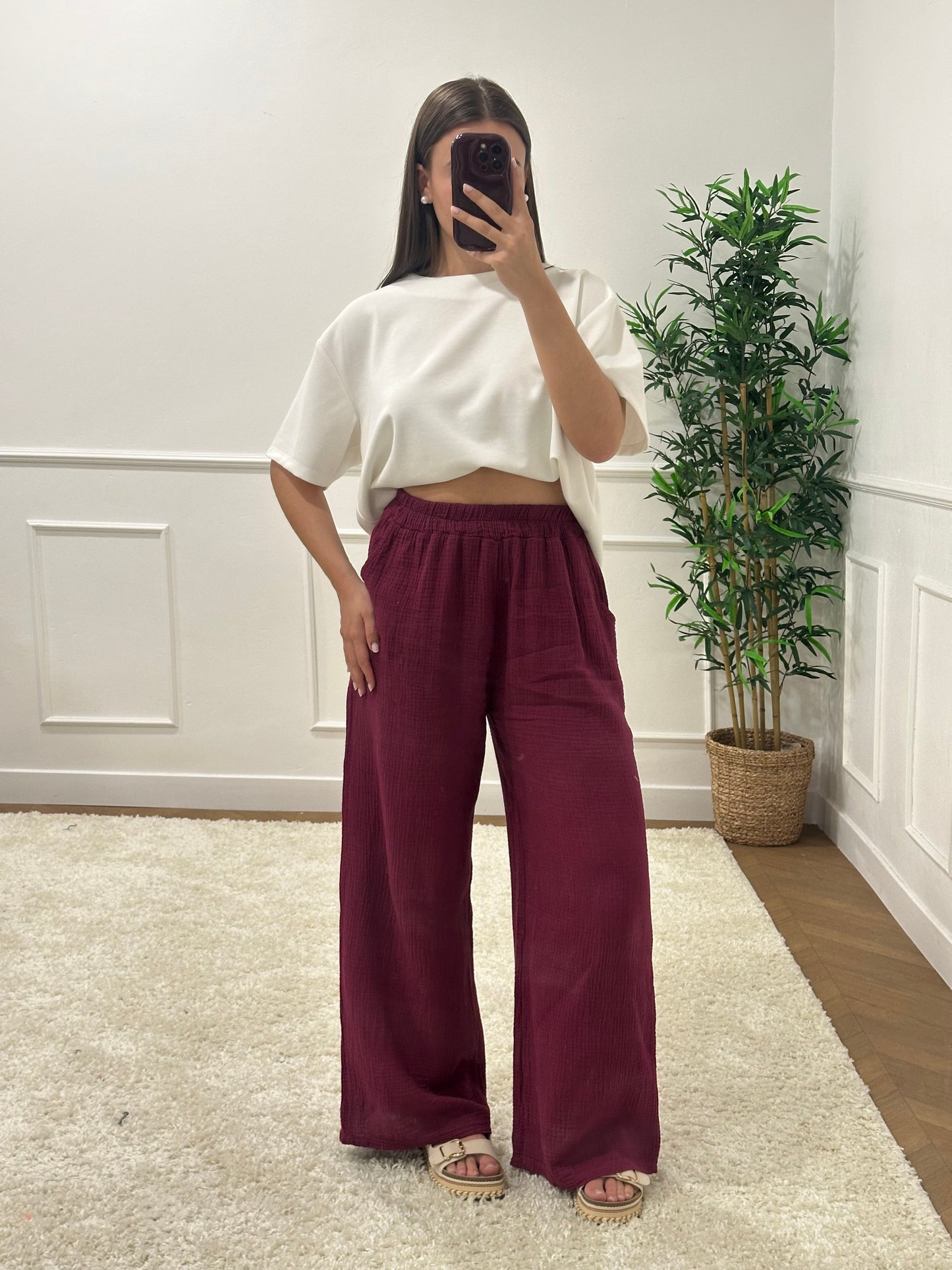 PANTALON IDOIA PRUNE