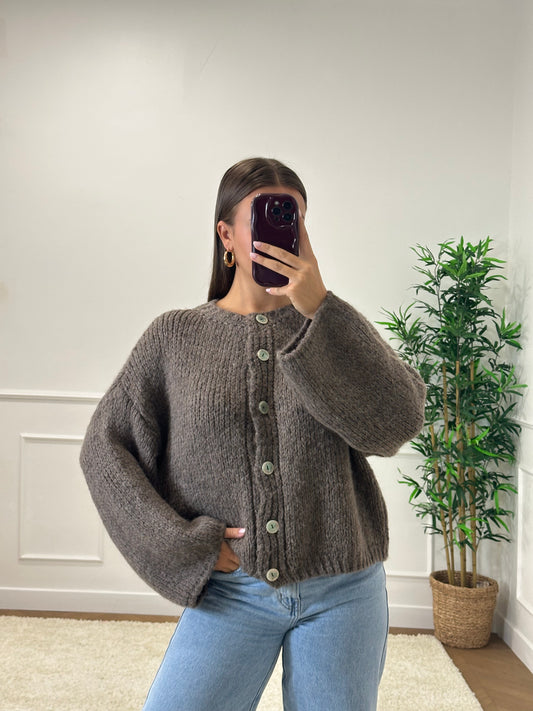 GILET LÉANDRA NOISETTE