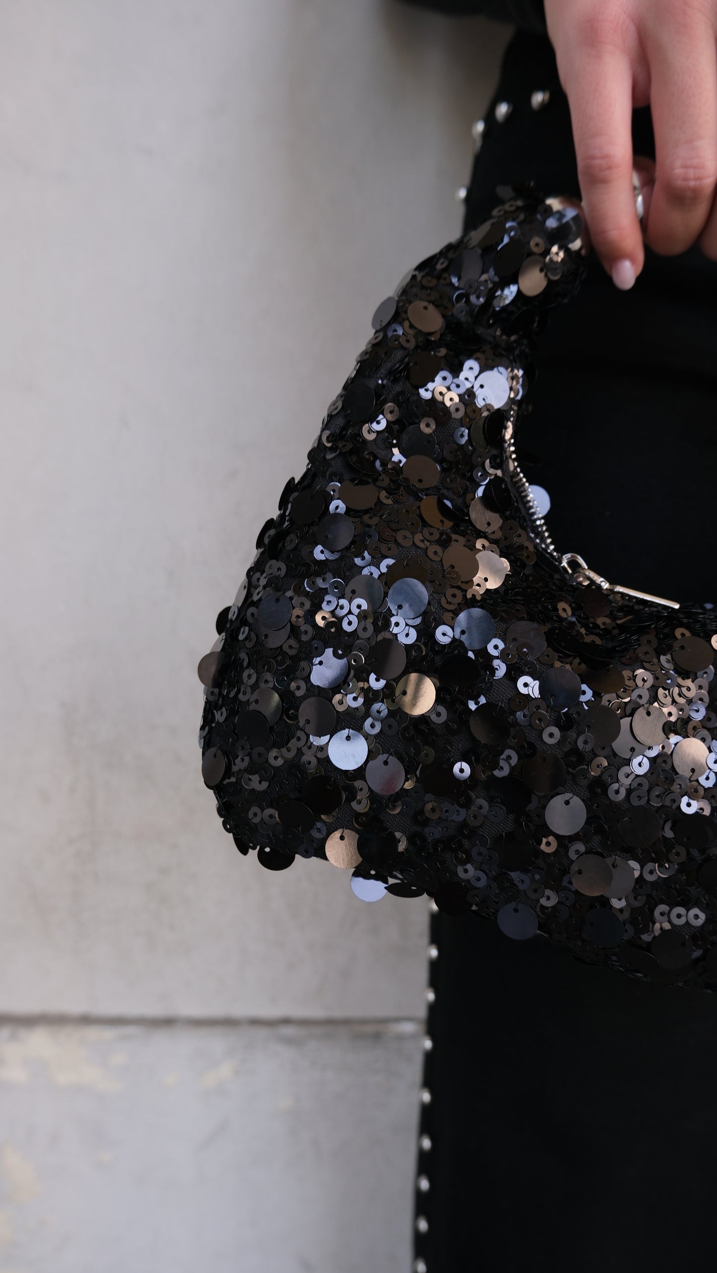 SAC À SEQUINS NOIR
