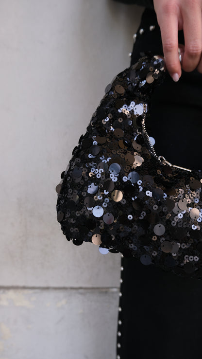 SAC À SEQUINS NOIR