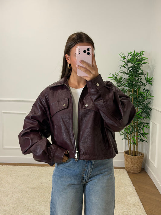 VESTE MORGANE BORDEAUX