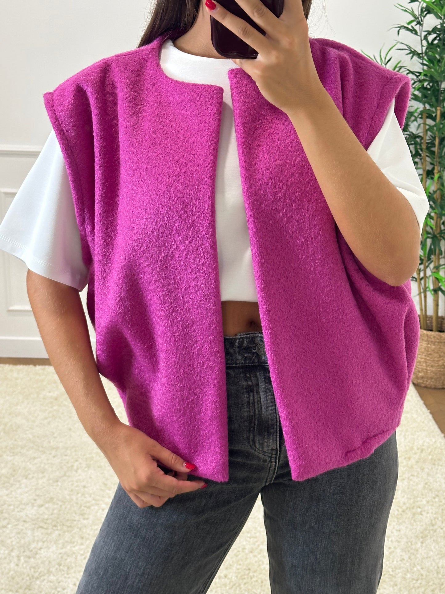 GILET JOANNA FUCSHIA