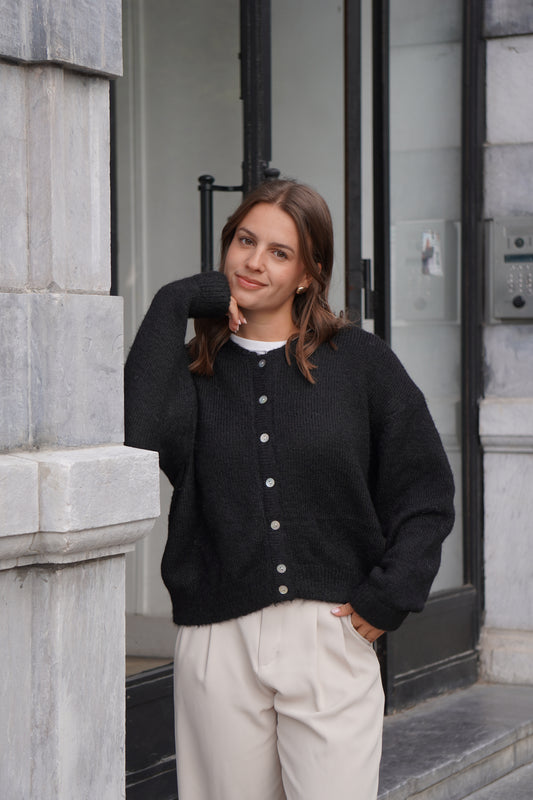 CARDIGAN LÉO NOIR