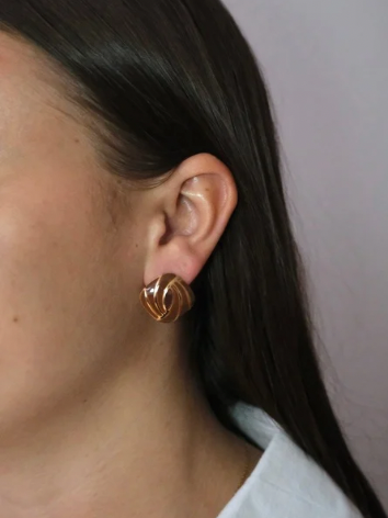 BOUCLES MARBRÉ MARRON