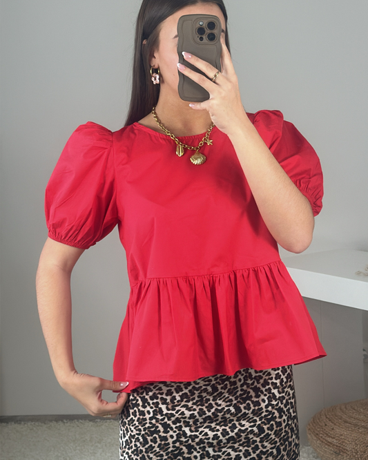 BLOUSE MEGANE ROUGE