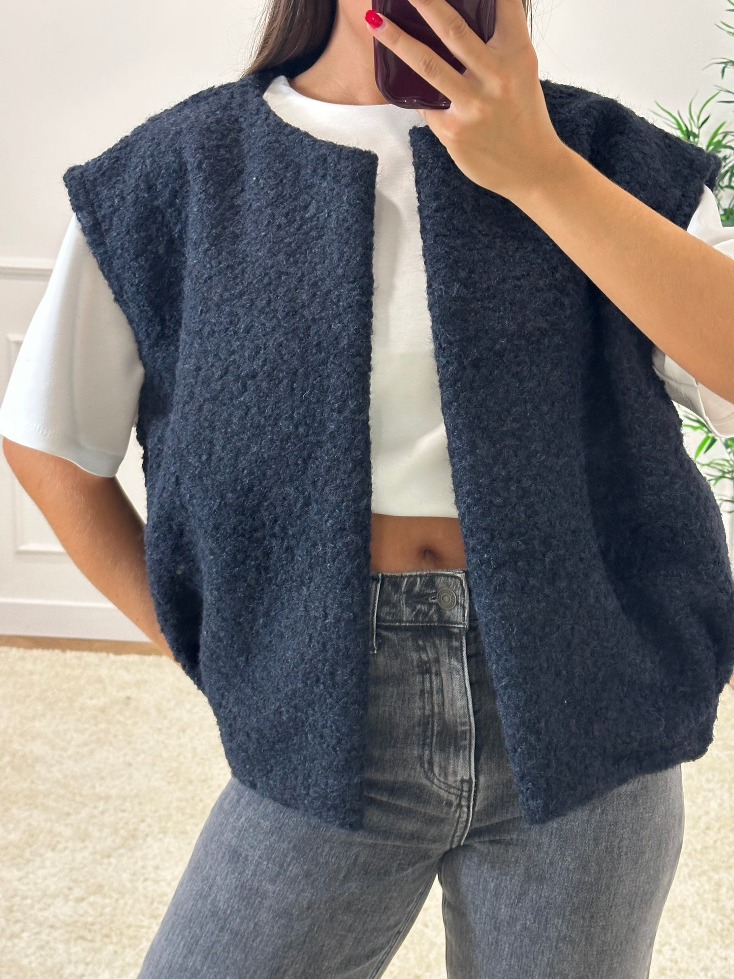 GILET JOANNA BLEU MARINE