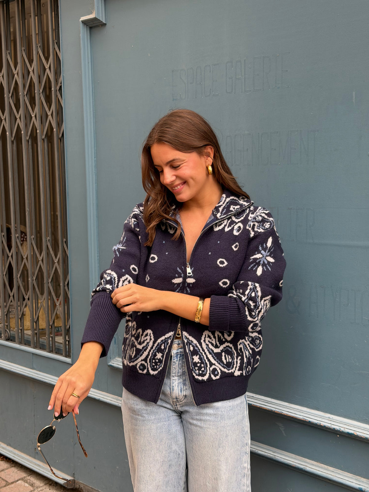 GILET BANDANA BLEU MARINE
