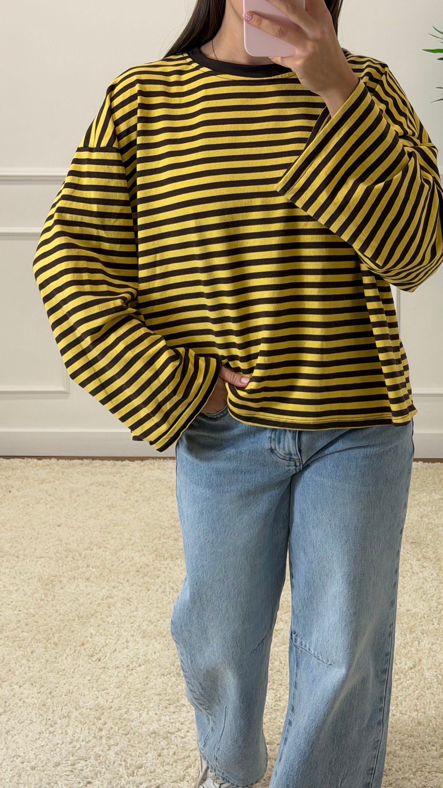 T-SHIRT EVA MARRON & JAUNE