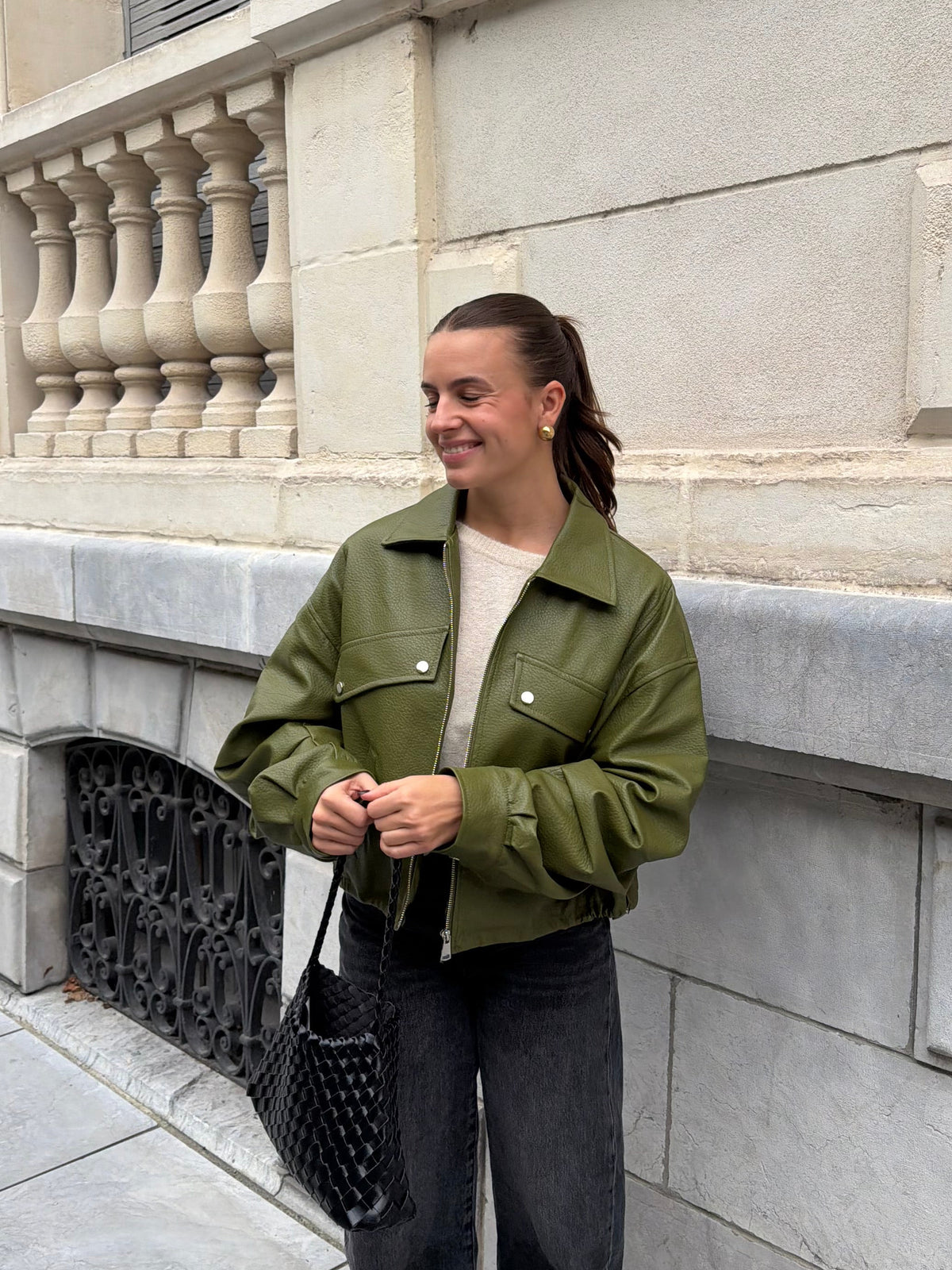 VESTE MORGANE OLIVE