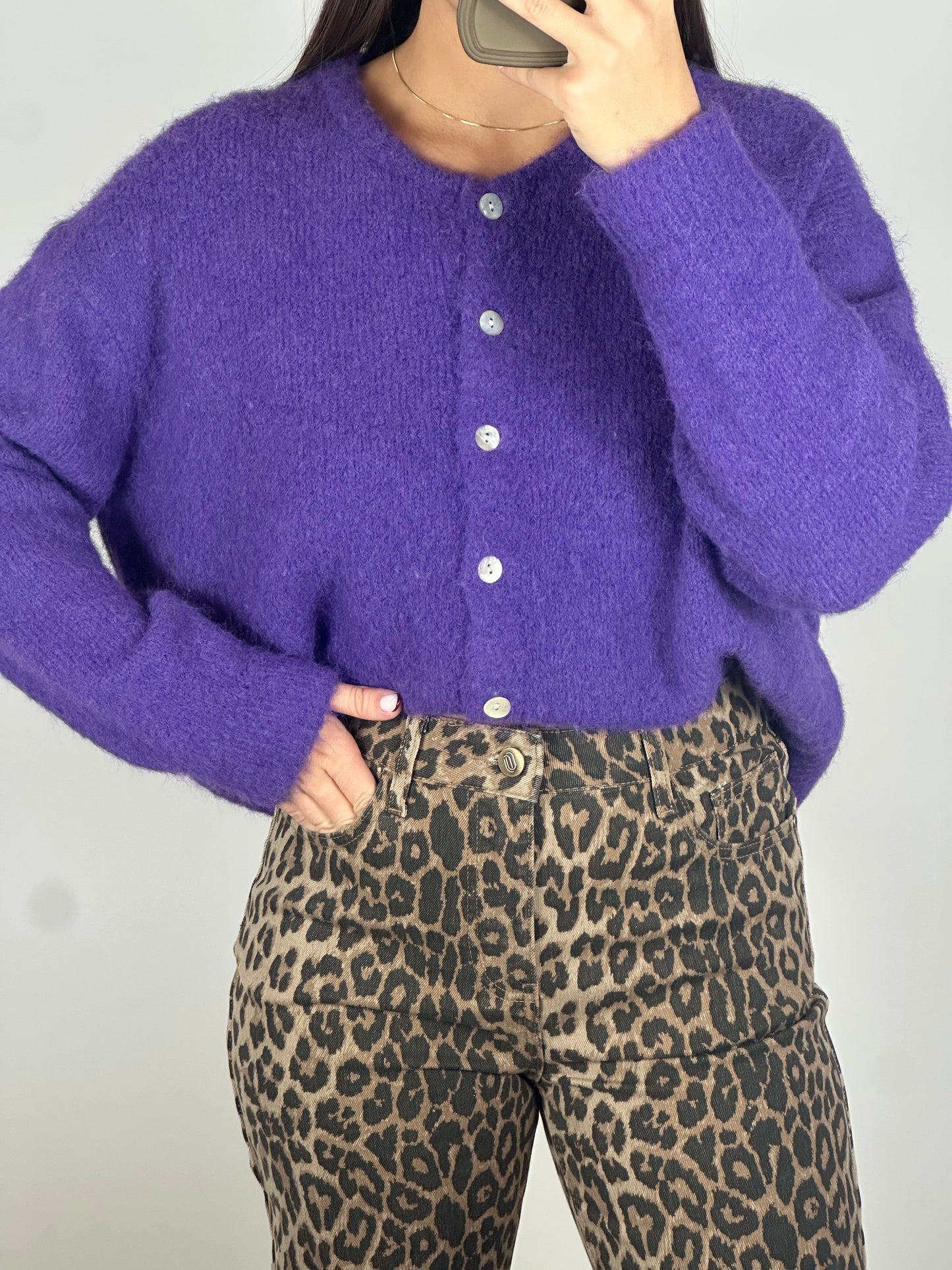 CARDIGAN LÉO VIOLET