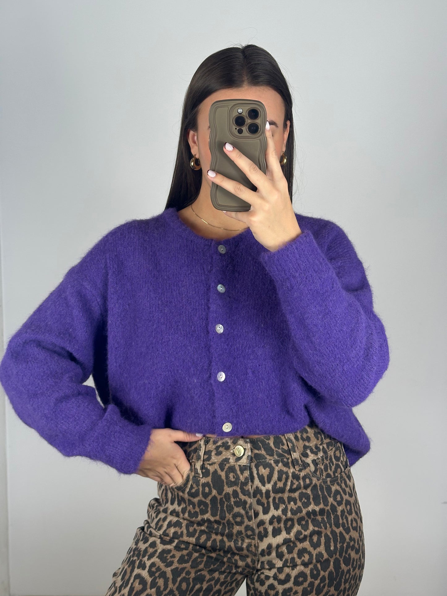 CARDIGAN LÉO VIOLET